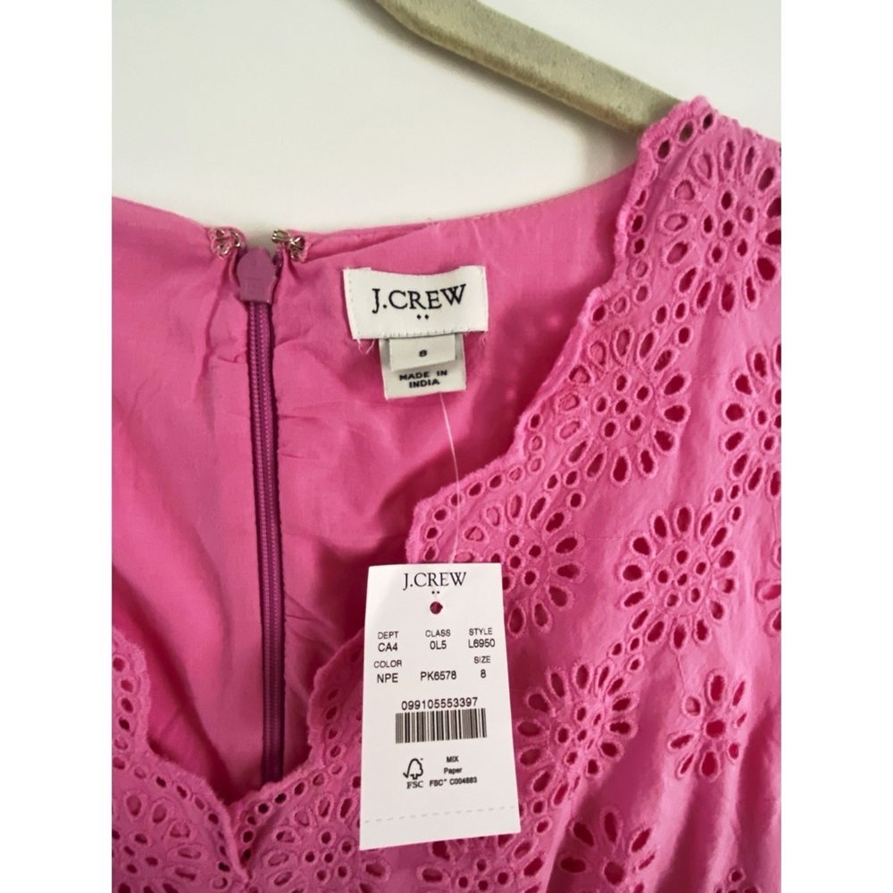 J. Crew Pink Eyelet Mini Dress - Picture 5 of 6